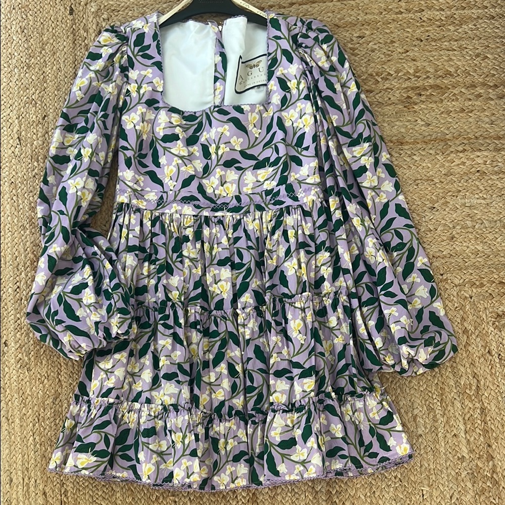 Auga Bendita Dress in Purple and Green